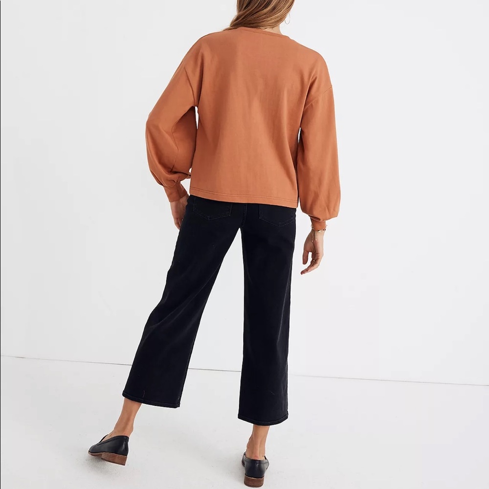 MADEWELL CHORD BUBBLE-SLEEVE TOP SIZE XXL